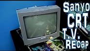 Recapping a Sanyo 13" CRT Tube Television From 1998 - Perfect Little Display Monitor for Gaming...
