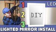 How to Install a Lighted Mirror to Make a Bathroom Shine!