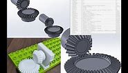 Bevel Gear Template in Solidworks using Equations Tool that generates multiple bevel gear pairs