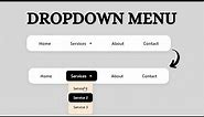 How to create Dropdown Menu in HTML & CSS