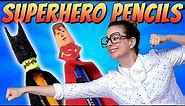 Superhero Pencil Toppers - Batman & Superman | A Cool School Craft w/ Crafty Carol