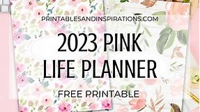 Your Free 2023 2024 Pink Life Planner Printable Is Here! - Printables and Inspirations