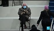Bernie Sanders becomes internet meme with giant mittens during US inauguration ceremony