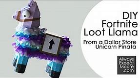 DIY Fortnite Loot Llama Pinata from a Dollar Store Unicorn
