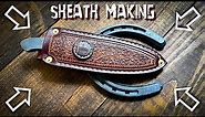 MAKING A LEATHER SHEATH | For A Forged Horseshoe Knife | Leather Craft
