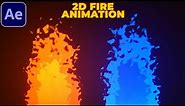 2D Fire Animation Tutorial in After Effects | No Plugins | Fire Effect