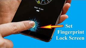 How to Set #Fingerprint #Lock on Display in Any Mobile Phone