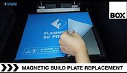FlashForge 3D Printer - How To Replace Magentic Build Plate Guider 2