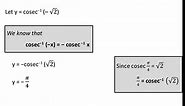 Ex 2.1, 10 - Find principal value of cosec-1 (- root 2) - Ex 2.1