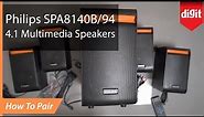 Philips SPA8140B 94 4.1 Multimedia Speakers - How to Pair