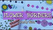 FLORAL BORDERS (3) 🌼 BORDERS DESIGNS FOR SCHOOL PROJECTS 🌼 HOW TO DECORATE PROJECT FILES