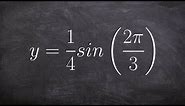 How to Find the Period and Amplititude of the Equation of Sine