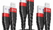 OIITH Apple MFi Certified iPhone Charger Cable 3 Pack 10 Ft, Extra Long Lightning Charging Cord, Fast 2.4A iPhone USB Cord Compatible with iPhone12/11/XS/Max/XR/X/8/8P/7P/6/iPad