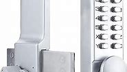 Stainless Steel 100% Mechanical Keyless Entry Door Lock with Handle, Waterproof Door Locks with keypads Door knob, Digital Code Combination Door Keypad Deadbolt Locks, No Electronic, Easy to Install
