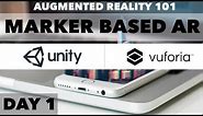 Day1: Augmented Reality (AR) Tutorial - Marker based AR with Vuforia And Unity