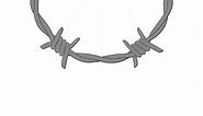 Barbed Wire Drawing - Easy Drawing Steps #shorts