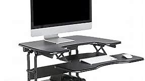 Vari - VariDesk Pro Plus 30 - Height Adjustable Standing Desk Converter for Home Office - Sit to Stand Desk with 11 Height Settings, Spring-Assisted Lift, and Weighted Base - Fully Assembled, Black