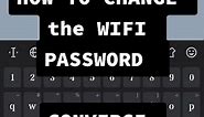 How to CHANGE WIFI PASSWORD CONVERGE DOCSIS