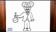 How To Draw A Scientist 👨‍🔬👩‍🔬 | Step by Step tutorial