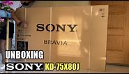 UNBOXING SONY KD-75X80J 75" GOOGLE TV