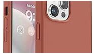 Vooii Compatible with iPhone 14 Pro Max Case, Upgraded Slim Liquid Silicone Case, [Anti-Scratch Soft Microfiber Lining] Full Covered Soft Gel Rubber 14 Pro Max iPhone Case 6.7 inch - Caramel