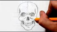 How to Draw a Skull in Under 4 Minutes - Speed Drawing