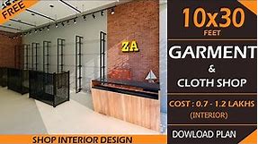 10X30 Cloth Shop | Garment Shop Interior Design Ideas | Cloth Shop Interior Design | Menswear Shop