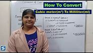 How To Convert Cubic meter To Milliliter | Conversion of Cubic meter To Milliliter