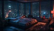 "Cozy Attic Bedroom | Rainy Night Relaxation Ambiance"