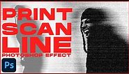 Easy PHOTOCOPY SCAN LINES Effect | Photoshop Tutorial