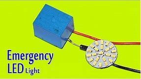 Automatic Emergency LED Light Circuit Using One Relay
