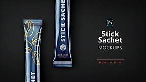 Stick Sachet Mockup Top View | How to use in Photoshop
