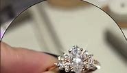 1 Carat Marquise Cut Moissanite Engagement Ring In 14K Rose Gold