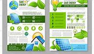 Saving energy brochure template for eco design