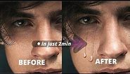 HOW TO CREATE REALISTIC TEARS IN PHOTOSHOP | Professionally in just 2min(very easily)