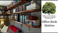 Office book shelves - How to build wall mounted shelves - woodworking