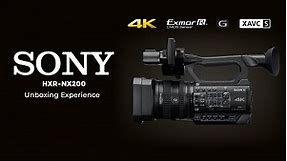 Sony Pro | Sony HXR-NX200 Full HD 4K Camcorder | Unboxing Experience | First Look | Video Sample