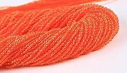 1900pcs 2mm Crystal Beads, Diamond Cut Tiny 48 Faceted Hydro Glass Beads for DIY Jewelry Making (37.Orange Yellow)