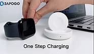 Portable Magnetic Charging Dock for Apple Watch, Wireless Fast Watch Charger Stand with Charging Cable, Support Nightstand Mode, Compatible with Apple Watch Series 9 8 7 SE 6 5 4 3 2-White