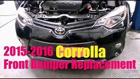 2014-2016 COROLLA FRONT BUMPER REPLACEMENT