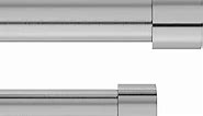 Umbra 1014401-411 Cappa 1-Inch Double Curtain Rod, Includes 2 Matching Finials, Brackets & Hardware, 66 to 120-Inch, Nickel