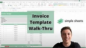Invoice Excel Template Step-by-Step Video Tutorial by Simple Sheets