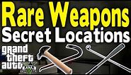 GTA 5 - ALL SECRET & RARE MELEE WEAPON LOCATIONS (Bat, Golf Club, Hammer, & Crowbar) [GTA V]