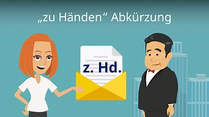 "zu Händen" Abkürzung • Richtige Verwendung
