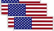American Flag Decal Window Clings 3 Pack Vinyl Car Decals Static Non Adhesive Stickers 3 x 5 Inches Ideal for Home, Vehicles, Trucks, RV, Jeep Windshields and Rear Windows