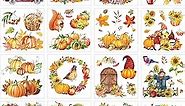Satinior 16 Sheets Fall Rub on Transfers for Crafts and Furniture Maple Leaf Pumpkin Stickers Rub on Decals for Scrapbook DIY Wood Fabric Journal Dairy Envelope Crafts, 5.9 x 5.9 Inch