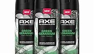 AXE Fine Fragrance Collection Green Geranium Body Spray for Men, 4 oz