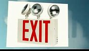 exit sign with emergency lights
