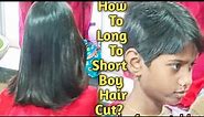 How To Long To Short Boy Cut || Hair Cut Tutorial || Girls To Boy Hair Cut @SwapnasLife28