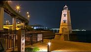 堺旧港の夜景 旧堺燈台 & 龍女神像 Old Sakai Port Lighthouse at Night Osaka Japan